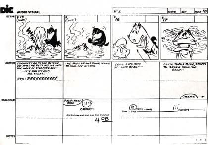 Beany and Cecil storyboard