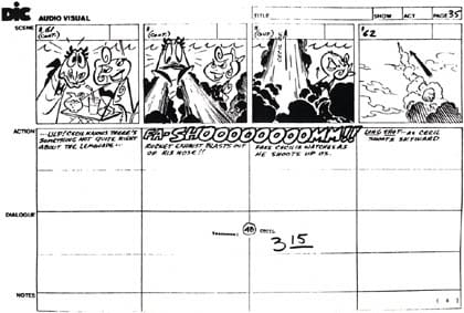 Beany and Cecil storyboard